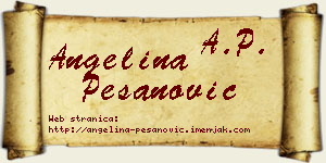 Angelina Pešanović vizit kartica